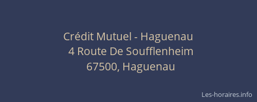Crédit Mutuel - Haguenau