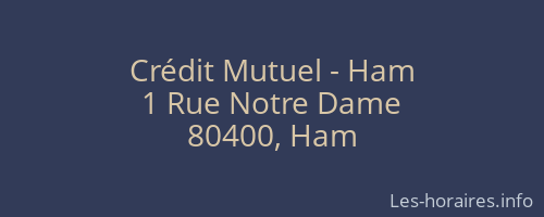 Crédit Mutuel - Ham