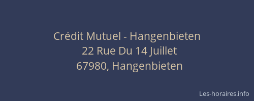 Crédit Mutuel - Hangenbieten