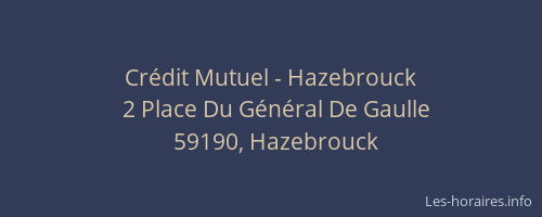Crédit Mutuel - Hazebrouck