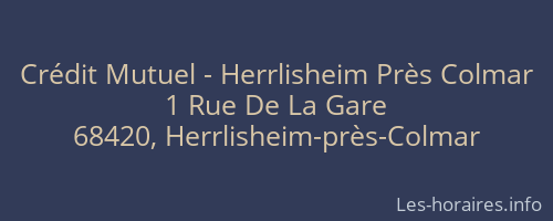 Crédit Mutuel - Herrlisheim Près Colmar