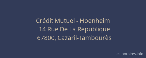 Crédit Mutuel - Hoenheim