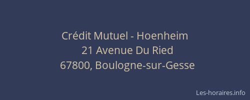 Crédit Mutuel - Hoenheim