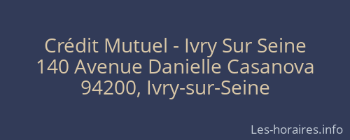 Crédit Mutuel - Ivry Sur Seine