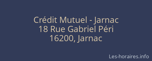 Crédit Mutuel - Jarnac