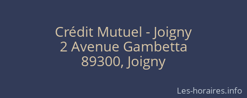 Crédit Mutuel - Joigny