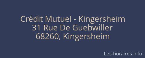 Crédit Mutuel - Kingersheim