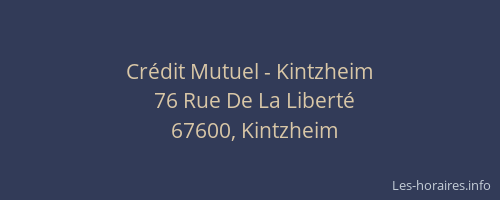 Crédit Mutuel - Kintzheim
