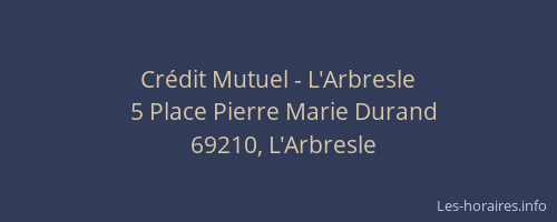 Crédit Mutuel - L'Arbresle