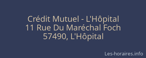Crédit Mutuel - L'Hôpital