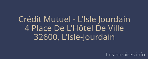 Crédit Mutuel - L'Isle Jourdain
