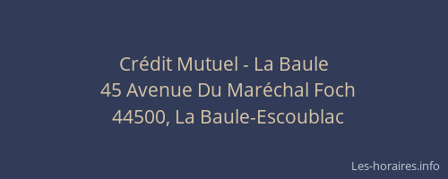 Crédit Mutuel - La Baule