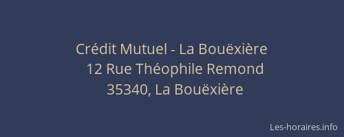 Crédit Mutuel - La Bouëxière