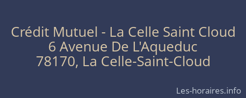 Crédit Mutuel - La Celle Saint Cloud