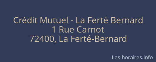 Crédit Mutuel - La Ferté Bernard
