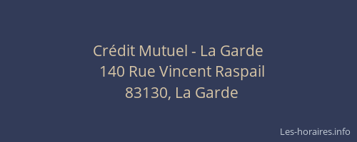 Crédit Mutuel - La Garde