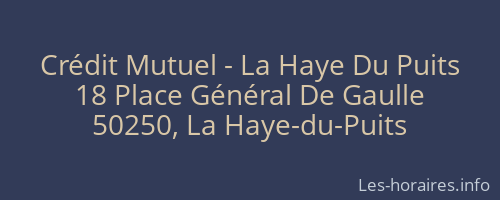 Crédit Mutuel - La Haye Du Puits