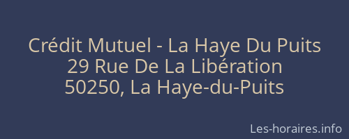 Crédit Mutuel - La Haye Du Puits