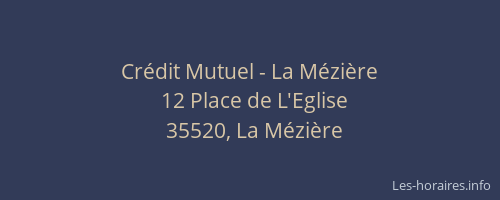 Crédit Mutuel - La Mézière