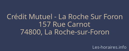 Crédit Mutuel - La Roche Sur Foron