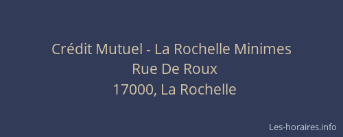 Crédit Mutuel - La Rochelle Minimes