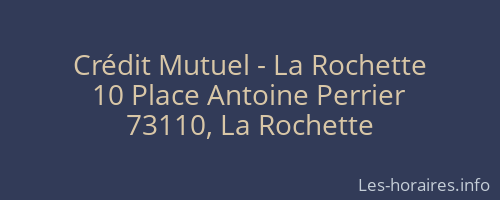 Crédit Mutuel - La Rochette