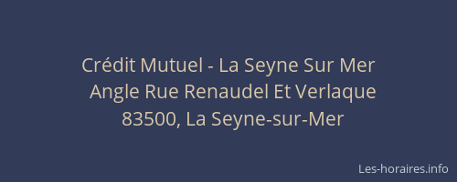 Crédit Mutuel - La Seyne Sur Mer