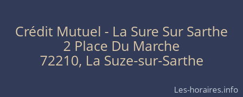 Crédit Mutuel - La Sure Sur Sarthe