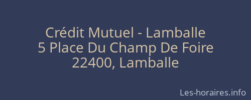 Crédit Mutuel - Lamballe