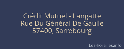 Crédit Mutuel - Langatte