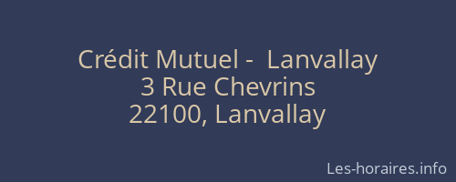 Crédit Mutuel -  Lanvallay