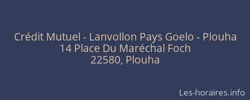 Crédit Mutuel - Lanvollon Pays Goelo - Plouha