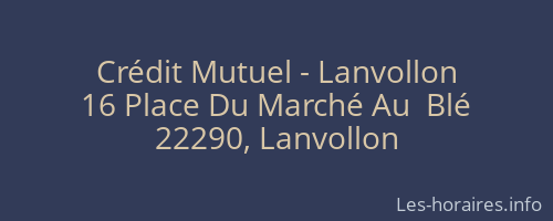 Crédit Mutuel - Lanvollon