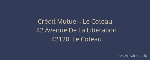 Crédit Mutuel - Le Coteau