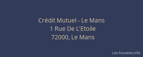 Crédit Mutuel - Le Mans