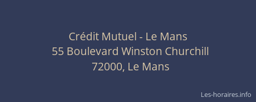 Crédit Mutuel - Le Mans