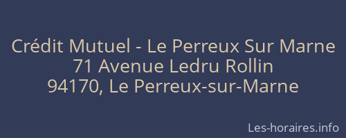 Crédit Mutuel - Le Perreux Sur Marne