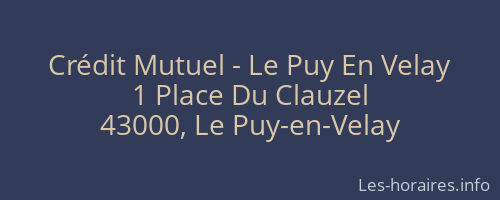 Crédit Mutuel - Le Puy En Velay