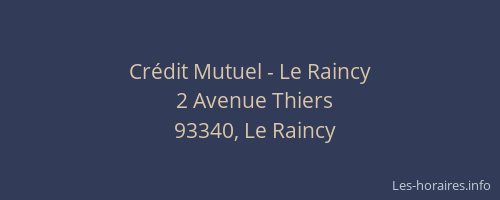 Crédit Mutuel - Le Raincy