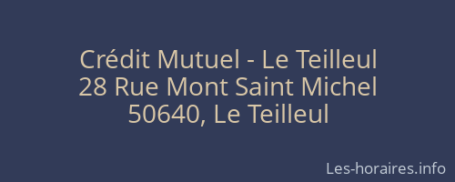 Crédit Mutuel - Le Teilleul