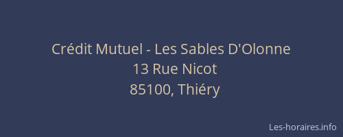 Crédit Mutuel - Les Sables D'Olonne