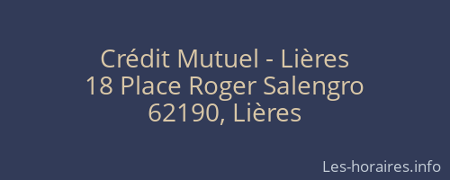 Crédit Mutuel - Lières