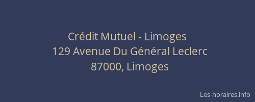 Crédit Mutuel - Limoges