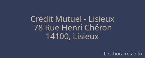 Crédit Mutuel - Lisieux