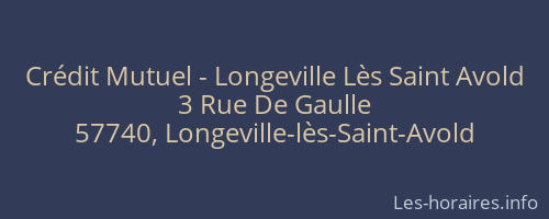 Crédit Mutuel - Longeville Lès Saint Avold