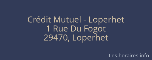 Crédit Mutuel - Loperhet