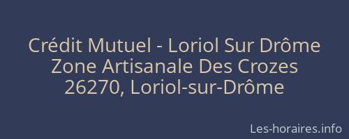 Crédit Mutuel - Loriol Sur Drôme