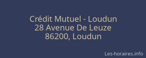 Crédit Mutuel - Loudun