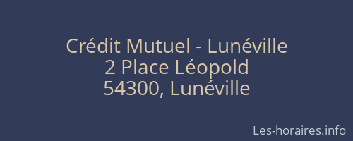 Crédit Mutuel - Lunéville