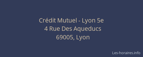 Crédit Mutuel - Lyon 5e